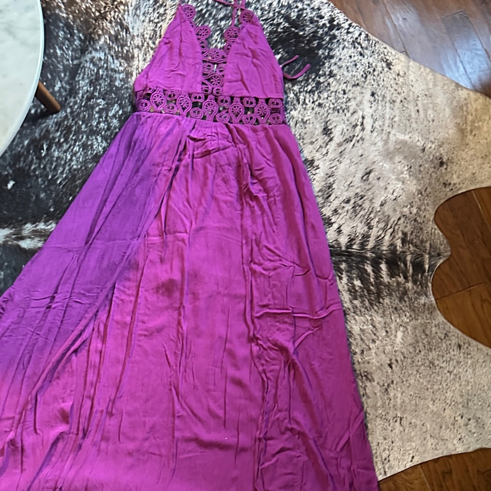 Shinestar Purple Maxi Dress